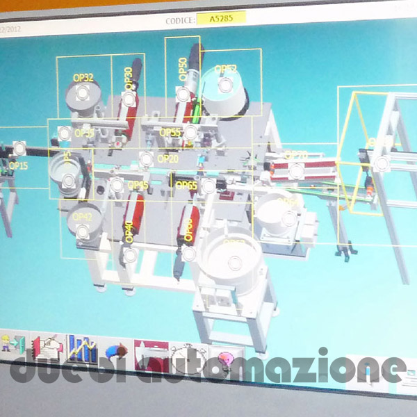 Visione monitor Assemblatrice Duebi automazione